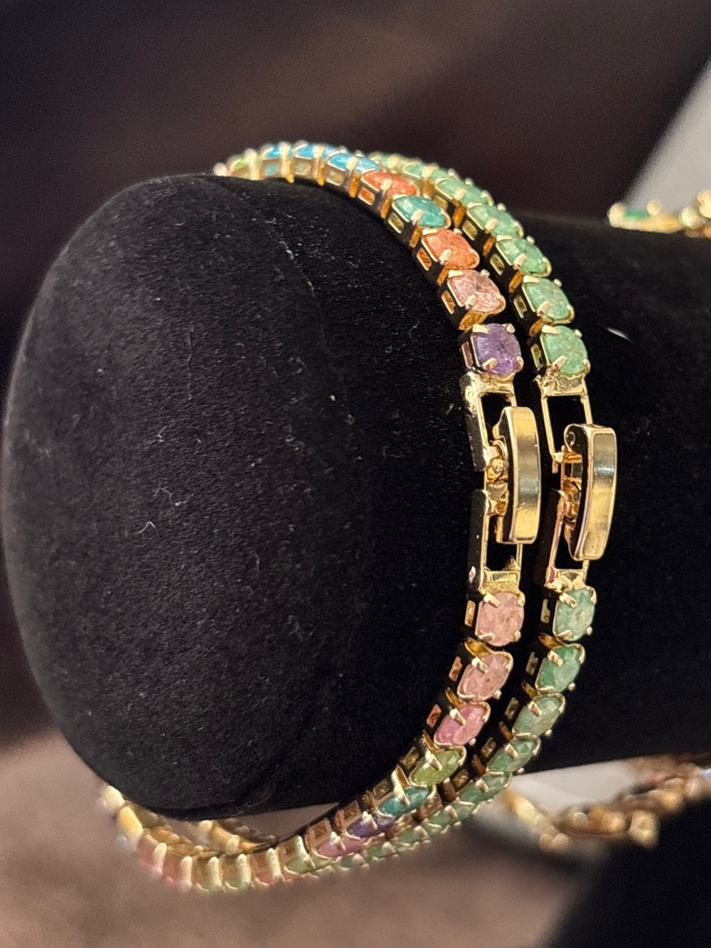 Pretty Bird Yellow Gold CZ Tennis Bracelet Set - Picture 8 of 10